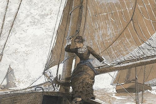 Yachting Girl Art Print