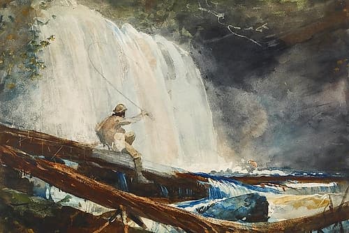 Waterfall in the Adirondacks Games and Sports Print