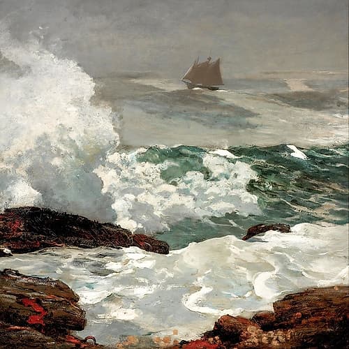 On a Lee Shore Coastal Print