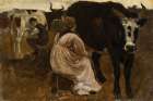 Milking Art Print
