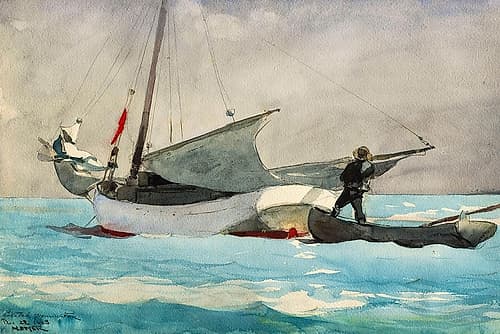 Stowing Sail Art Print