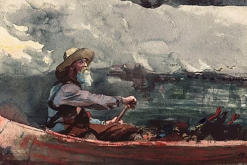 Adirondacks Guide Figurative Print