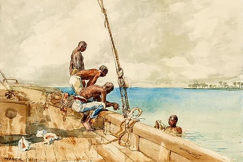 The Conch Divers Art Print