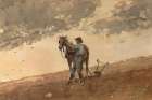 Man with Plow Horse Art Print