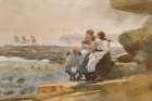 Under the Cliff, Cullercoats Art Print