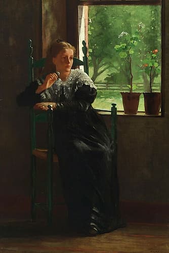 At the Window Art Print
