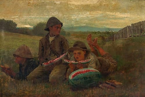 The Watermelon Boys Art Print