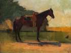 Saddle Horse in Farm Yard Art Print
