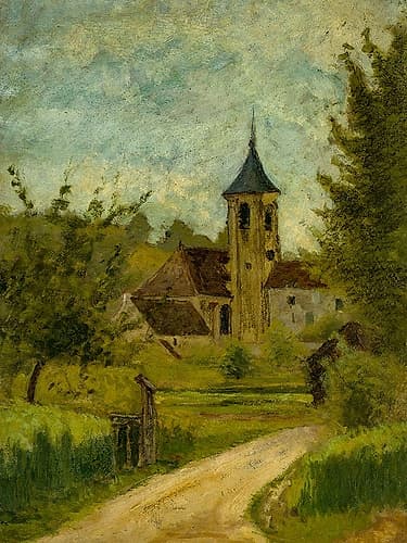 Landscape with Church Art Print