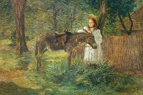 After the Ride-Visiting Neighbors Art Print