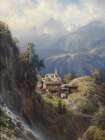 Village in the Bernese Alps Art Print