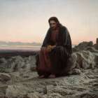 Christ in the Desert Art Print