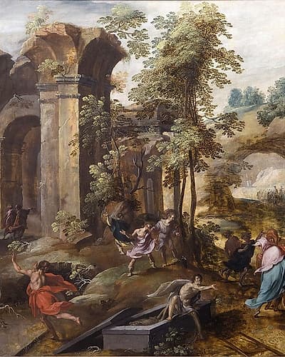 The Miracle at the Grave of Elisha Classical Print