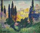 Cypresses at Cagnes Art Print