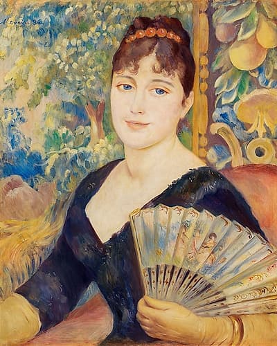 Woman with Fan 1886 Art Print