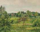 June, rainy weather, Eragny Art Print