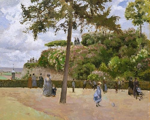 The Public Garden at Pontoise Art Print
