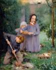 Children Burying a Bird Art Print