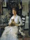 Portrait of a Lady with a Dog-Anna Baker Weir Art Print
