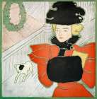 Vintage Christmas Card Art Print