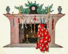 And Giving a Nod, Up the Chimney He Rose Art Print