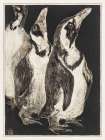Three penguins Vintage Print