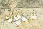 Ducks Vintage Print