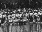 Civil Rights├é┬áMarch├é┬áon├é┬áWashington-D.C. Marchers at the Reflecting Pool Art Print