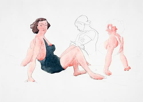 Three Women On the Beach-Provincetown Figurative Print