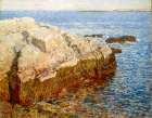 Cliff Rock Appledore Art Print