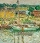 Oyster Sloop-Cos Cob Art Print