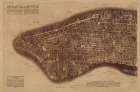 New York City Detail-photographed from two miles up in the air Vintage Print