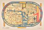 S Beati Liebanensis mappam mundi ad exemplar ecclesiae Snacto Severi 1895 Vintage Print