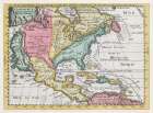Map of North America 1735 Vintage Print