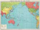 Philips war map of the Pacific 1945 Vintage Print