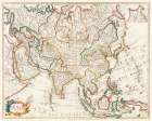 Map of Asia 1723 Vintage Print