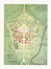 Color plan of the 1942 Rome Worlds Fair Vintage Print