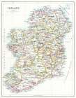 Ireland from the Gazetteer of the British Isles 1887 Art Print