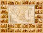 Ethnographic Map of Mexico Art Print