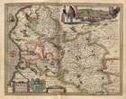 Map of the area around Arras France 1622 Art Print