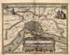 Map of Antwerp Belgium Vintage Print