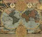 World Map Vintage Print