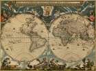 World Map Vintage Print