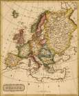 Europe 1817 Vintage Print