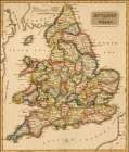 England and Wales 1817 Vintage Print