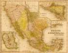 Mexico and Guatemala 1844 Vintage Print