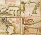 Ports in the West Indies 1630 Vintage Print