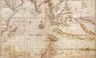 Navigational Map of the Indian Ocean 1630 Vintage Print