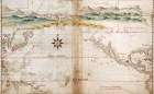 Portuguese map of the North Pacific 1630 Vintage Print