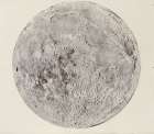 Moon surface with Craters Vintage Print